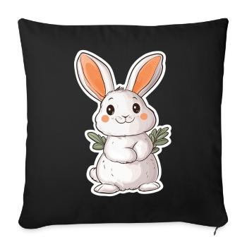 Hare - Sofa pillowcase 17,3'' x 17,3'' (45 x 45 cm) - black - Front