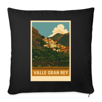 La Calera Valle Gran Rey - Housse de coussin décorative 45 x 45 cm - noir - Devant
