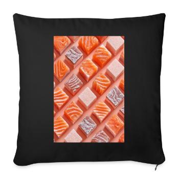 Lachs Tile Candy Grid - Sofakissenbezug 45 x 45 cm - Schwarz - Vorne