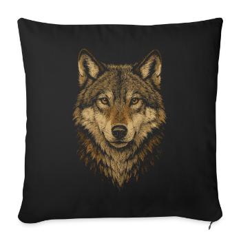 Wolf's Design - Sofa pillowcase 17,3'' x 17,3'' (45 x 45 cm) - black - Front