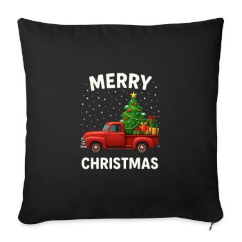 Vintage Trucks Christmas - Sofa pillowcase 17,3'' x 17,3'' (45 x 45 cm) - black - Front