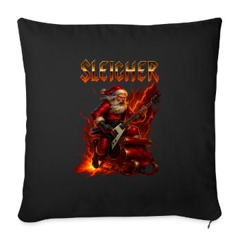 Heavy Metal Santa Sleigher - Sofa pillowcase 17,3'' x 17,3'' (45 x 45 cm) - black - Front