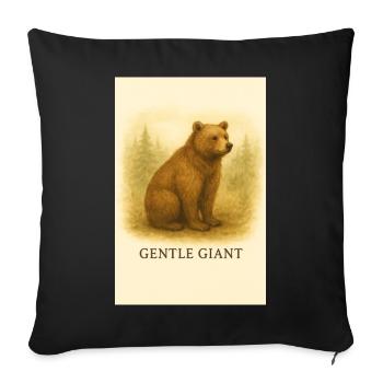 Soft Giant Bear - Sofa pillowcase 17,3'' x 17,3'' (45 x 45 cm) - black - Front