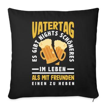 Funny Father's Day Gift Dad Beer - Sofa pillowcase 17,3'' x 17,3'' (45 x 45 cm) - black - Front