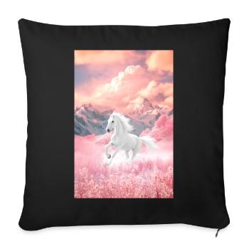 Horse - Sofa pillowcase 17,3'' x 17,3'' (45 x 45 cm) - black - Front