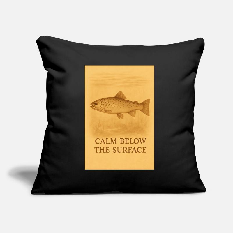 Calm Below the Surface Trout Print Sofa pillowcase 17,3'' x 17,3'' (45 x 45 cm)