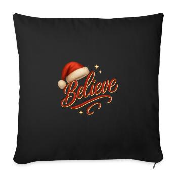 Christmas Hat Merry Christmas - Sofa pillowcase 17,3'' x 17,3'' (45 x 45 cm) - black - Front