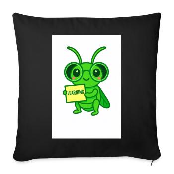 Lernkäfer mit Brille Motiv - Sofa pillowcase 17,3'' x 17,3'' (45 x 45 cm) - black - Front