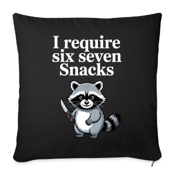 6-7 Refroidisseur de mèmes Internet 6 7 Raton laveur - Housse de coussin décorative 45 x 45 cm - noir - Devant