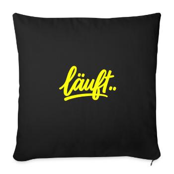 Running.. Neon - Sofa pillowcase 17,3'' x 17,3'' (45 x 45 cm) - black - Front
