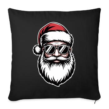 Cool Santa Claus with Sunglasses - Sofa pillowcase 17,3'' x 17,3'' (45 x 45 cm) - black - Front