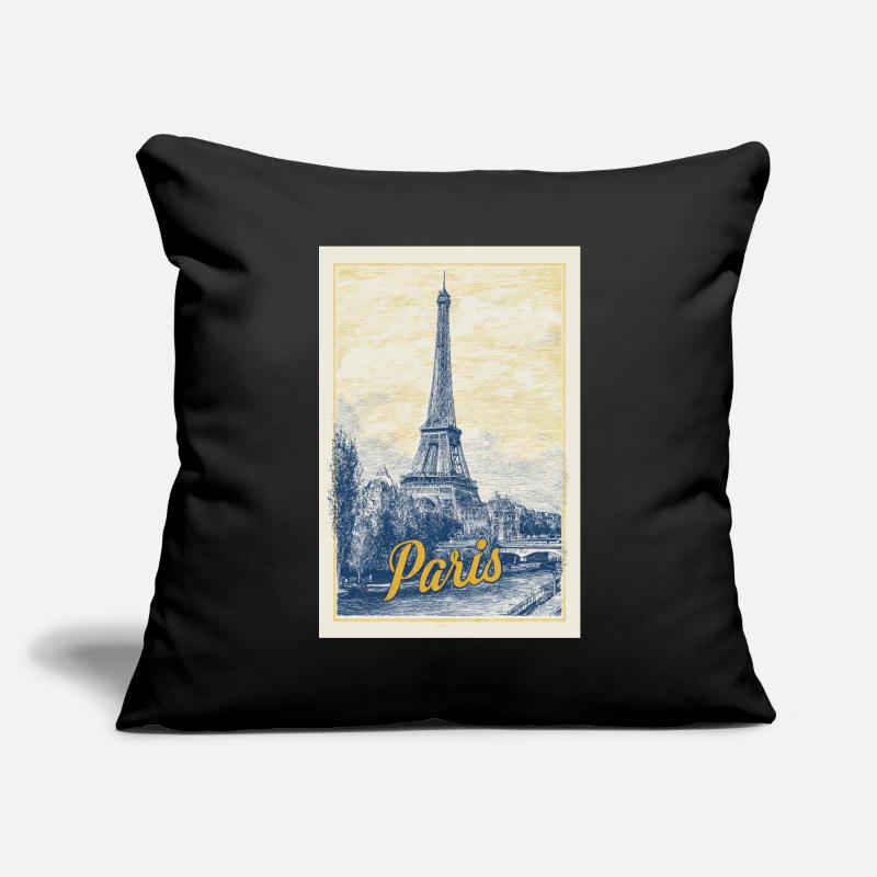 Plan directeur Paris Eiffel Housse de coussin décorative 45 x 45 cm