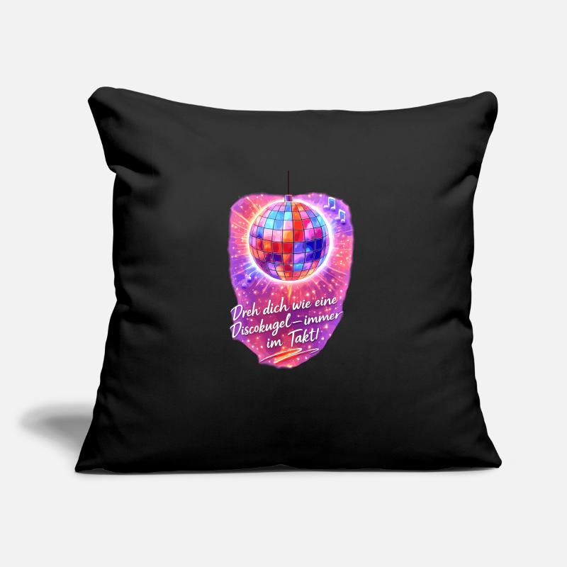 Tourne comme une boule disco Housse de coussin décorative 45 x 45 cm