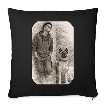 Matt & Holly - Sofa pillowcase 17,3'' x 17,3'' (45 x 45 cm) - black - Front