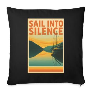 Sail into Silence - Sofakissenbezug 45 x 45 cm - Schwarz - Vorne