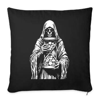 Grim Reaper with Skulls - Sofa pillowcase 17,3'' x 17,3'' (45 x 45 cm) - black - Front