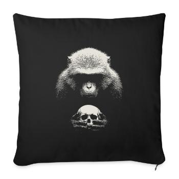 Shakespeare's monkey - Sofakissenbezug 45 x 45 cm - Schwarz - Vorne