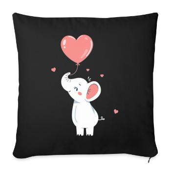 Gift Mother's Day Gift Mom Gifts - Sofa pillowcase 17,3'' x 17,3'' (45 x 45 cm) - black - Front