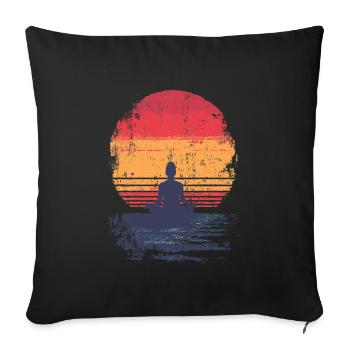 Sonnenuntergang Meditation - Sofakissenbezug 45 x 45 cm - Schwarz - Vorne