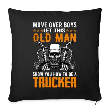 Truck Driver - Sofa pillowcase 17,3'' x 17,3'' (45 x 45 cm) - black - Front