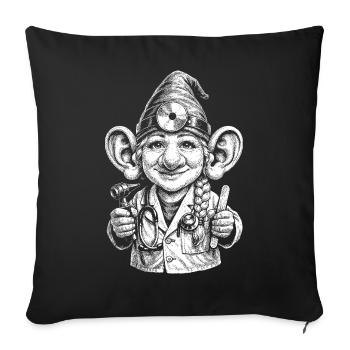 Docteur Gobelin - Housse de coussin décorative 45 x 45 cm - noir - Devant