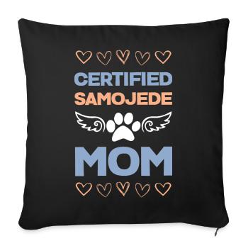 Certified Samoyed Mom Wings - Sofakissenbezug 45 x 45 cm - Schwarz - Vorne