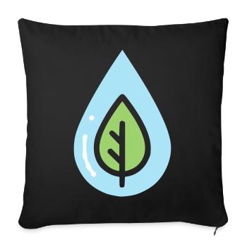 Eco Drop Nature Conservation - Sofa pillowcase 17,3'' x 17,3'' (45 x 45 cm) - black - Front