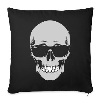 Sunglasses Skeleton Noir - Sofa pillowcase 17,3'' x 17,3'' (45 x 45 cm) - black - Front