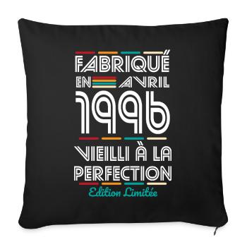30th Anniversary - Made in April 1996 - Sofa pillowcase 17,3'' x 17,3'' (45 x 45 cm) - black - Front