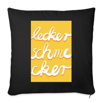 Gourmets - jaune - Housse de coussin décorative 45 x 45 cm - noir - Devant