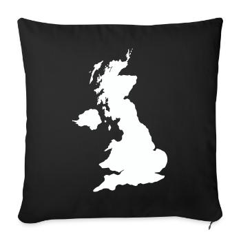 england_country - Sofa pillowcase 17,3'' x 17,3'' (45 x 45 cm) - black - Front