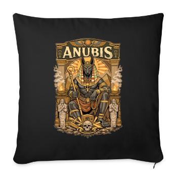 Throne of Anubis - Sofa pillowcase 17,3'' x 17,3'' (45 x 45 cm) - black - Front