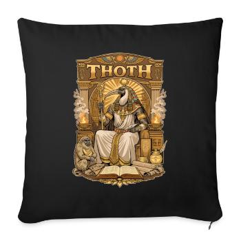 Throne of THOTH - Sofa pillowcase 17,3'' x 17,3'' (45 x 45 cm) - black - Front
