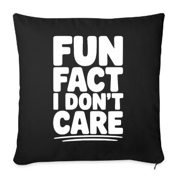 Fun Fact: Mir ist das egal - Sofakissenbezug 45 x 45 cm - Schwarz - Vorne