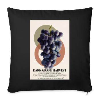 Dark Grape Harvest - Sofa pillowcase 17,3'' x 17,3'' (45 x 45 cm) - black - Front