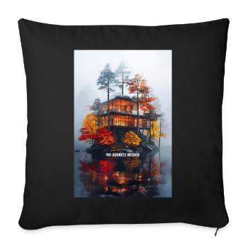 NO ADDRESS NEEDED - Modern Autumn Island Villa - Sofa pillowcase 17,3'' x 17,3'' (45 x 45 cm) - black - Front