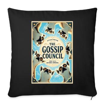 The Gossip Council: Vintage Dog Circle - Sofa pillowcase 17,3'' x 17,3'' (45 x 45 cm) - black - Front