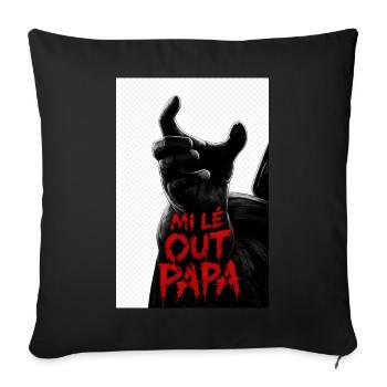 Mi lé out dad 974 - Sofa pillowcase 17,3'' x 17,3'' (45 x 45 cm) - black - Front