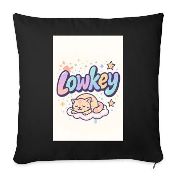 Lowkey Cat Dream Cloud - Sofa pillowcase 17,3'' x 17,3'' (45 x 45 cm) - black - Front