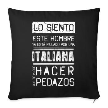 I'm sorry this man is already caught by an i... - Sofa pillowcase 17,3'' x 17,3'' (45 x 45 cm) - black - Front