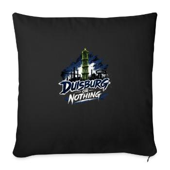 Duisburg or Nothing - Sofakissenbezug 45 x 45 cm - Schwarz - Vorne