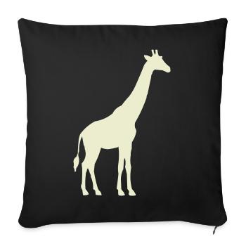 giraffe_silhouette- - Sofakissenbezug 45 x 45 cm - Schwarz - Vorne