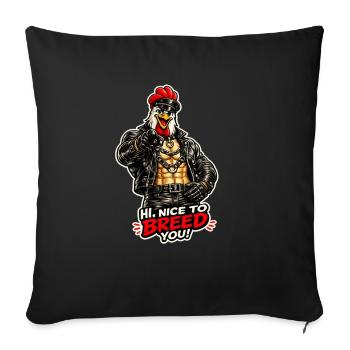 Hi, nice to breed you! TOF-Design - Sofakissenbezug 45 x 45 cm - Schwarz - Vorne
