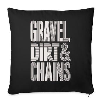Gravel Bike Gift Shirt - Sofa pillowcase 17,3'' x 17,3'' (45 x 45 cm) - black - Front