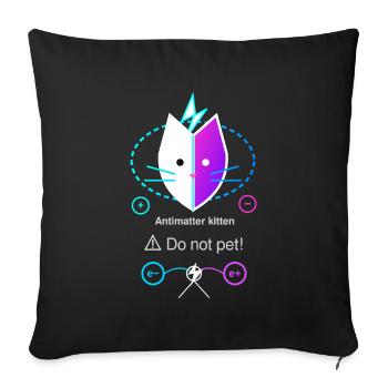 Antimatter Kitten - Sofa pillowcase 17,3'' x 17,3'' (45 x 45 cm) - black - Front