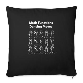 Math Lover Funny Dancing Functions - Sofa pillowcase 17,3'' x 17,3'' (45 x 45 cm) - black - Front