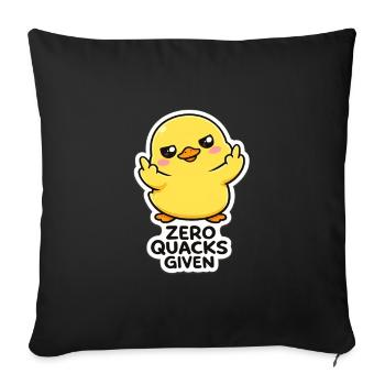 Chick With Attitude Zero Quacks - Sofa pillowcase 17,3'' x 17,3'' (45 x 45 cm) - black - Front