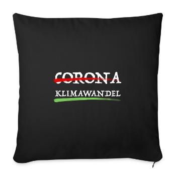 Klimawandel | Erderwärmung, Umweltschutz, Natur - Sofakissenbezug 45 x 45 cm - Schwarz - Vorne