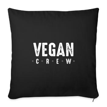 Vegan Crew - Sofa pillowcase 17,3'' x 17,3'' (45 x 45 cm) - black - Front