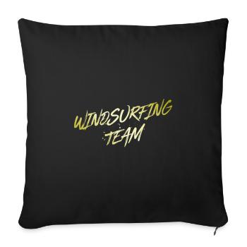 Windsurfing Team - Sofakissenbezug 45 x 45 cm - Schwarz - Vorne